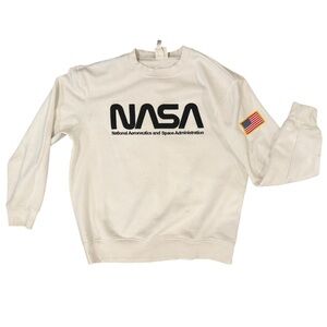 H&M White NASA Crewneck Sweater